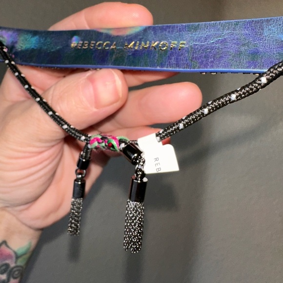 Super women Rebecca Minkoff beaded leather bolo bracelet - Picture 4 of 7